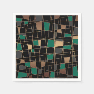 Geometric, abstract napkin