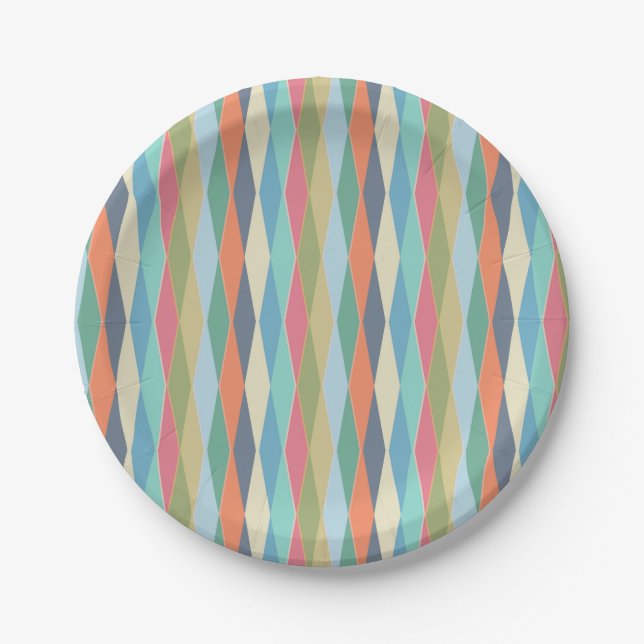 Geometric, abstract. paper plate (Front)