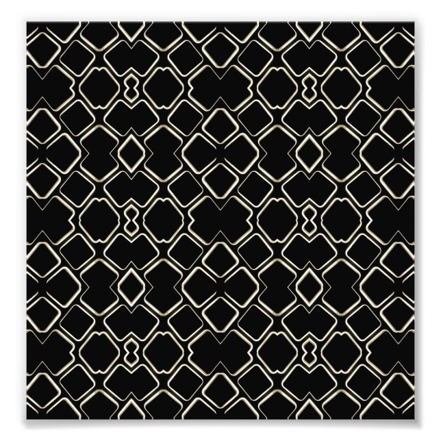 Geometric Abstract Pattern Futuristic Design Photo Print (Front)
