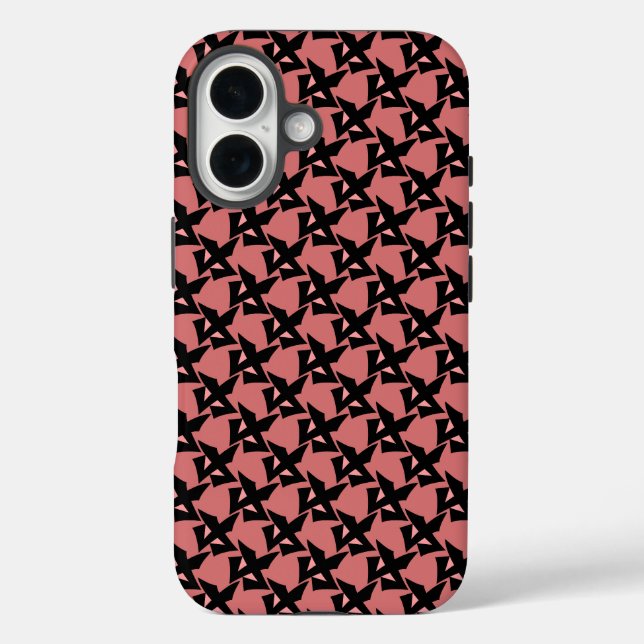 Geometric abstract pattern retro terracotta brown Case-Mate iPhone case (Back)
