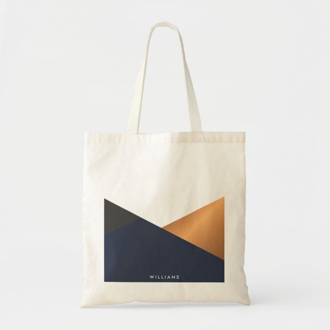Geometric Abstract Pattern Tote Bag (Front)