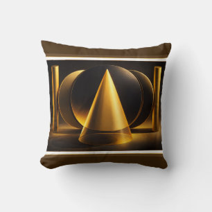 Geometric Abstract Poster – Vibrant Modern Design Cushion
