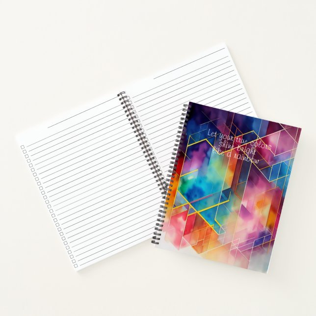 Geometric abstract rainbow pattern. Notebook gifts (Inside)