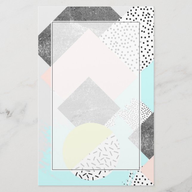 Geometric Abstract Scandi Design Stationery (Front)