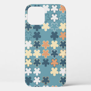 Geometric abstract seamless pattern of coloured sh iPhone 12 case
