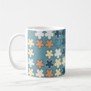 Geometric abstract seamless pattern of coloured sh coffee mug