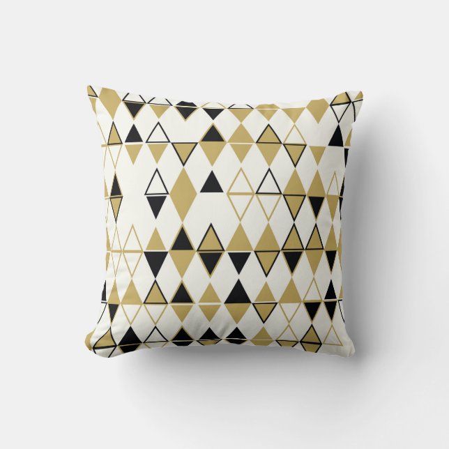 Geometric abstract seamless pattern of coloured sh cushion (Front)