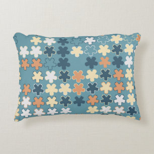 Geometric abstract seamless pattern of coloured sh decorative cushion