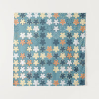 Geometric abstract seamless pattern of coloured sh