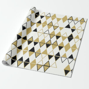 Geometric abstract seamless pattern of coloured sh wrapping paper