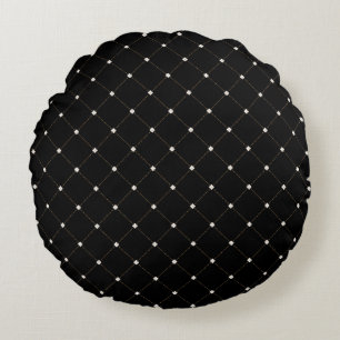 Geometric abstract seamless repeating vintage orna round cushion