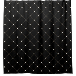 Geometric abstract seamless repeating vintage orna shower curtain