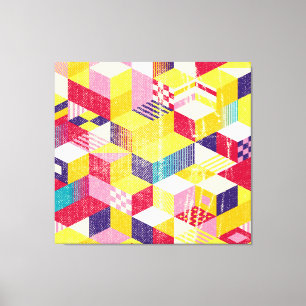 Geometric, abstract seamless vintage design. canvas print