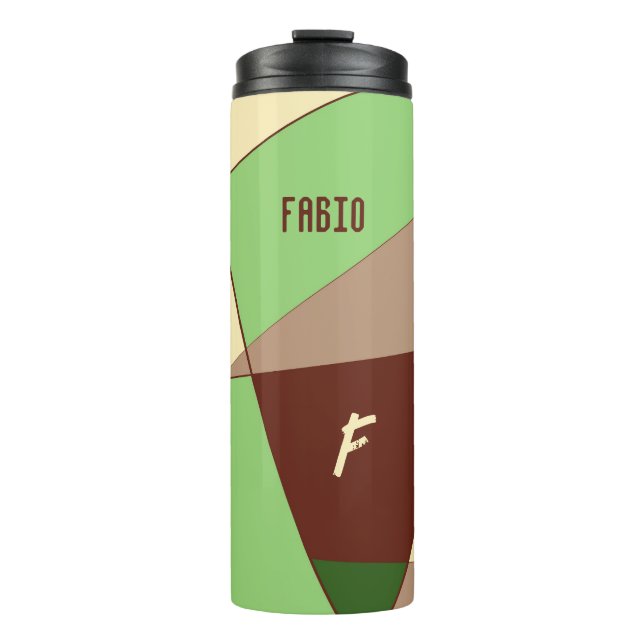 Geometric abstract thermal tumbler (Front)