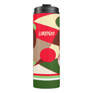 Geometric abstract thermal tumbler