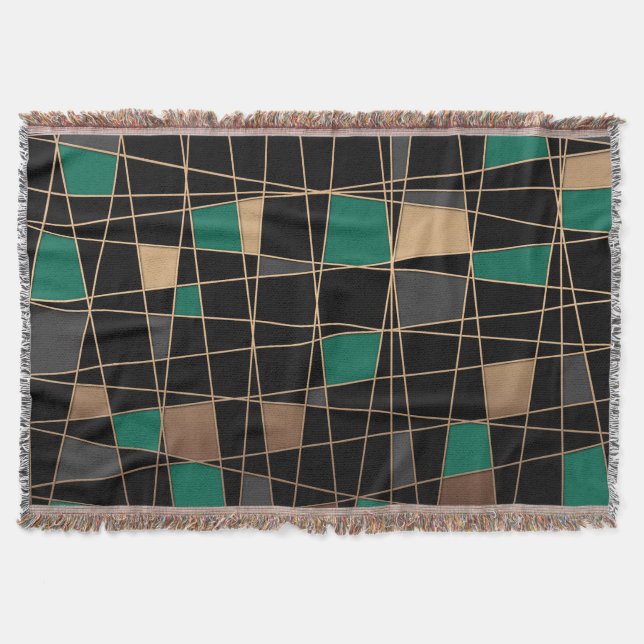 Geometric, abstract throw blanket (Front)