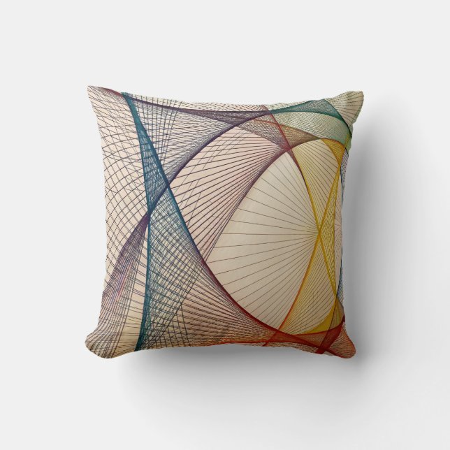 Geometric Abstract Throw Pillow (Front)