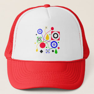 Geometric abstract trucker hat