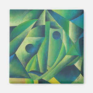 Geometric Abstract Village Woman And Headscarf Magnet