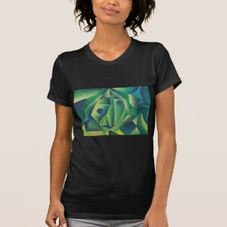 Geometric Abstract Village Woman And Headscarf T-Shirt