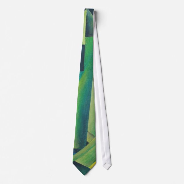 Geometric Abstract Village Woman And Headscarf Tie (Front)