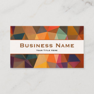 Geometric Abstract Warm Colour Business Card