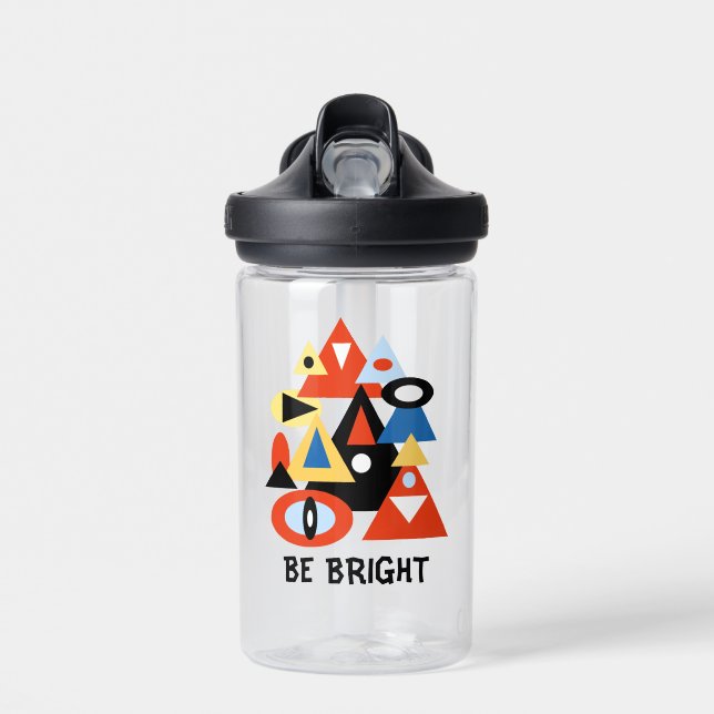 Geometric abstract water bottle (Front)