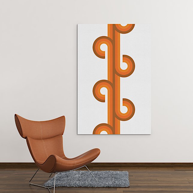 Geometric Abstract Wave Stripes Fusion Art Pattern Canvas Print (Creator Uploaded)