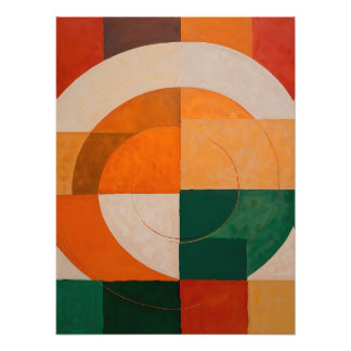Geometric Abstract with Arcs Photo Print