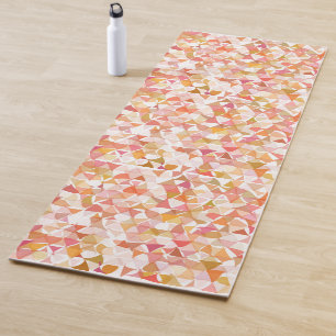 Geometric Abstract Yoga Mat – Pink Orange Modern 