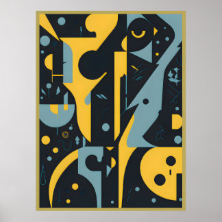 Geometric Abstraction: Bold Shapes, Vibrant Design Poster