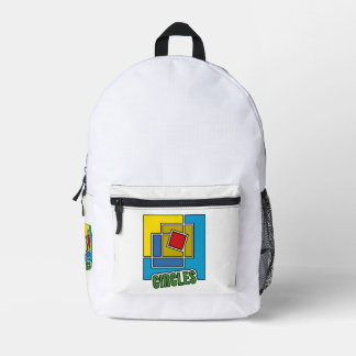 Geometric Abstraction Made of Colorful Squares Printed Backpack