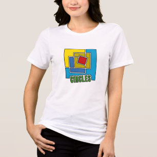 Geometric Abstraction Made of Colorful Squares Tri-Blend Shirt