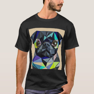 Geometric Abstraction Pug T-Shirt