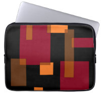 Geometric Abstraction Red Orange Brown Black 