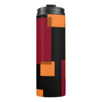 Geometric Abstraction Red Orange Brown Black 