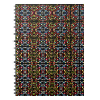 Geometric Alien Tech Multicolor Pattern Notebook