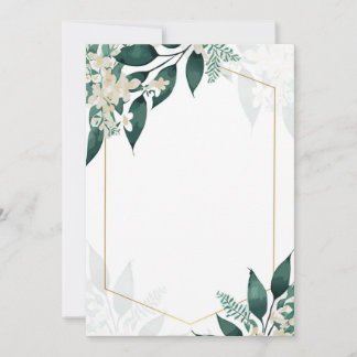 Geometric and Flowers Invitation