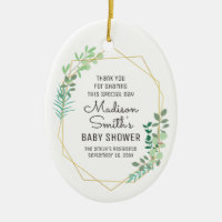 Geometric and Greenery Baby Shower Party Favour
