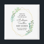 Geometric and Greenery Baby Shower Party Favour Magnet<br><div class="desc">Available here:
http://www.zazzle.com/selectpartysupplies</div>