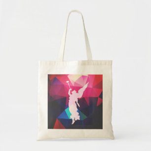 Geometric Angel Playing Trumpet Tote Bag