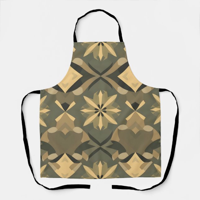 Geometric Apron: Artistic Seamless Pattern Design Apron (Front)