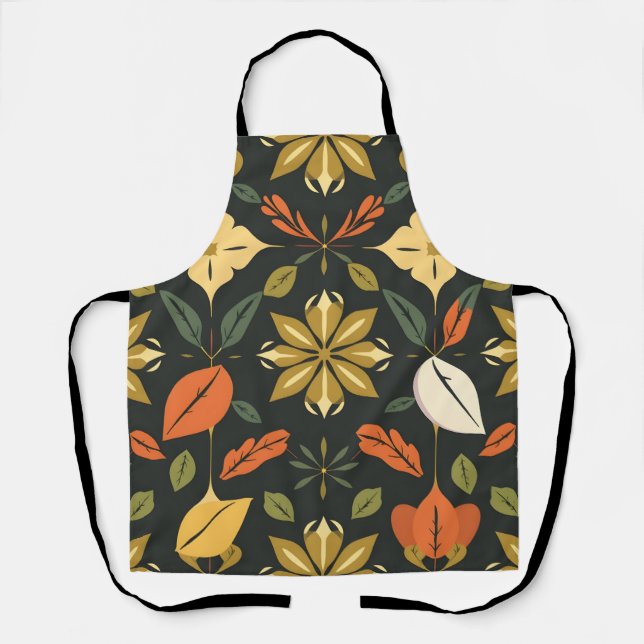 Geometric Apron - Bold Natural Elements Design (Front)