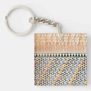 Geometric Arabesque Pattern Keychain