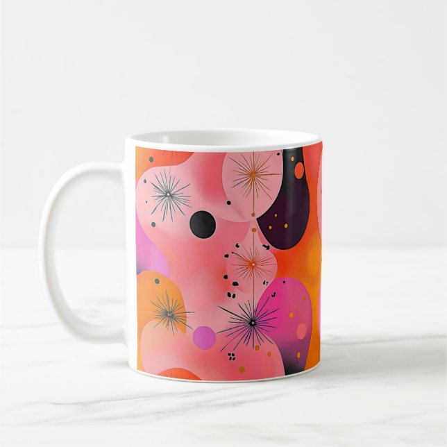Geometric ark artwork. retro vintage coffee mug (Left)