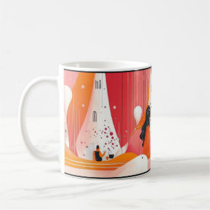 Geometric ark artwork. retro vintage coffee mug