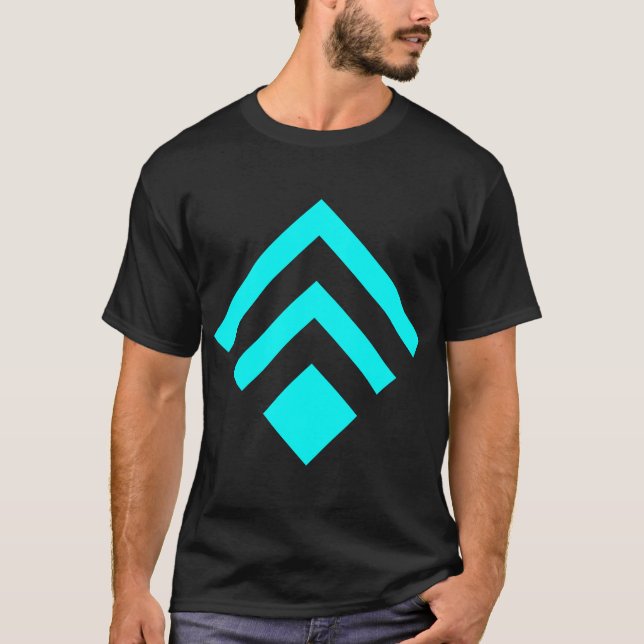 Geometric Arrow 02 - Cyan T-Shirt (Front)