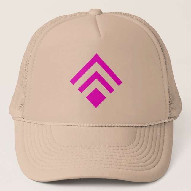 Geometric Arrow 02 - Magenta Trucker Hat (Front)