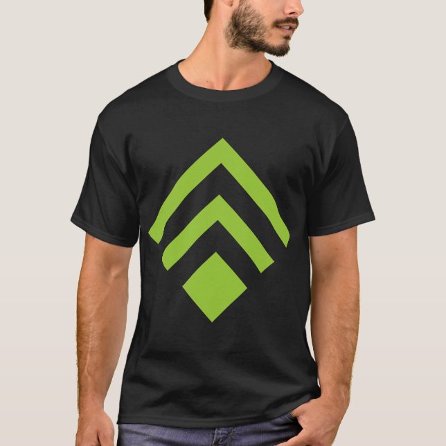 Geometric Arrow 02 - Martian Green T-Shirt (Front)