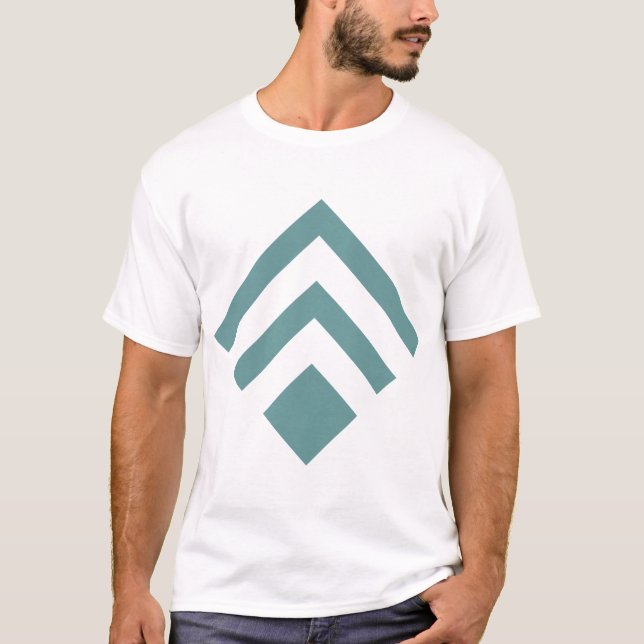 Geometric Arrow 02 - Ocean Green T-Shirt (Front)